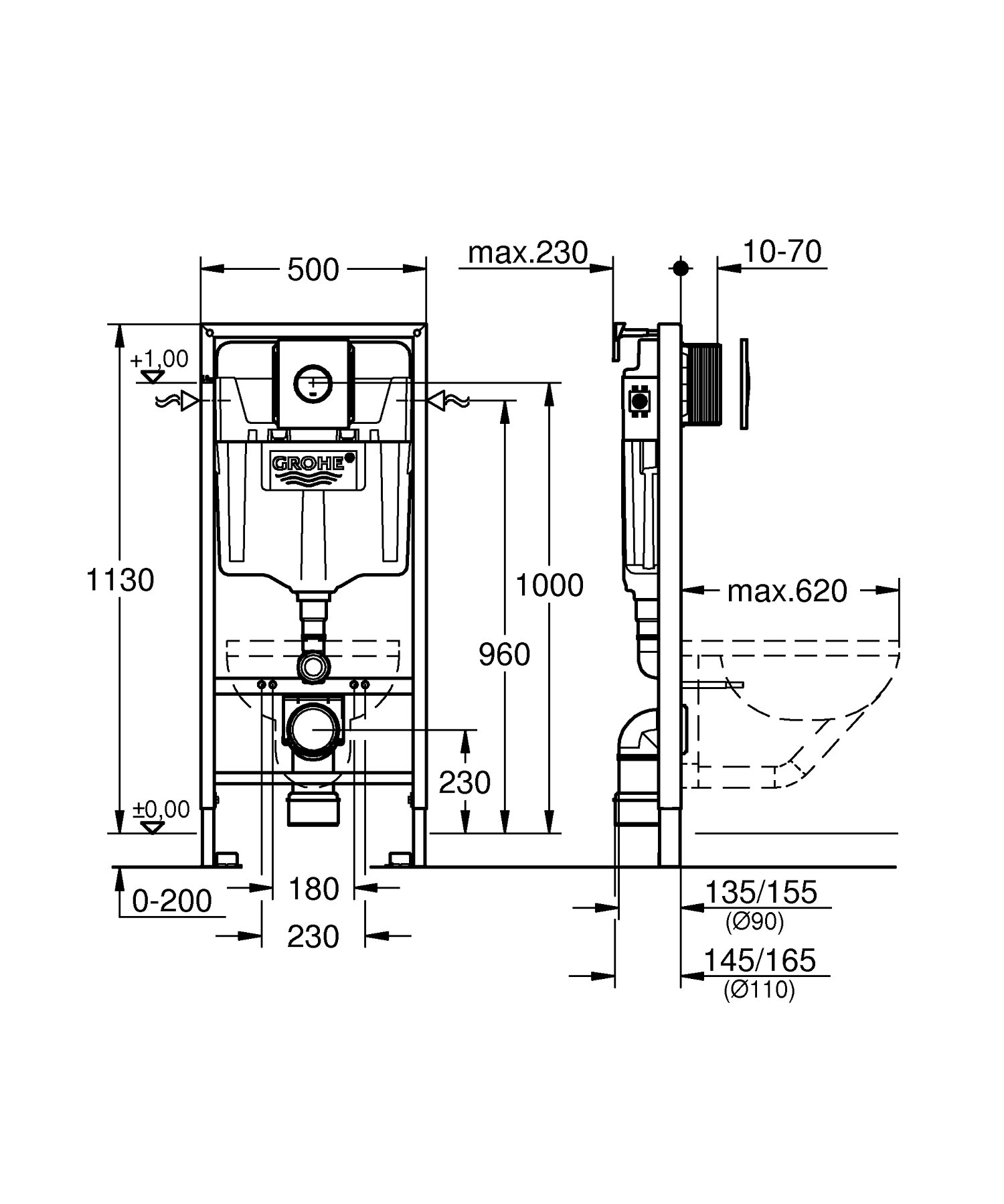 Grohe Rapid SL 38832000 cassetta incasso WC