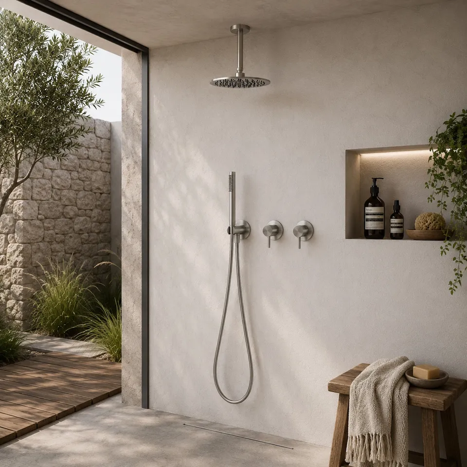 Sined Kit Soffitto Corto 25 kit doccia incasso inox