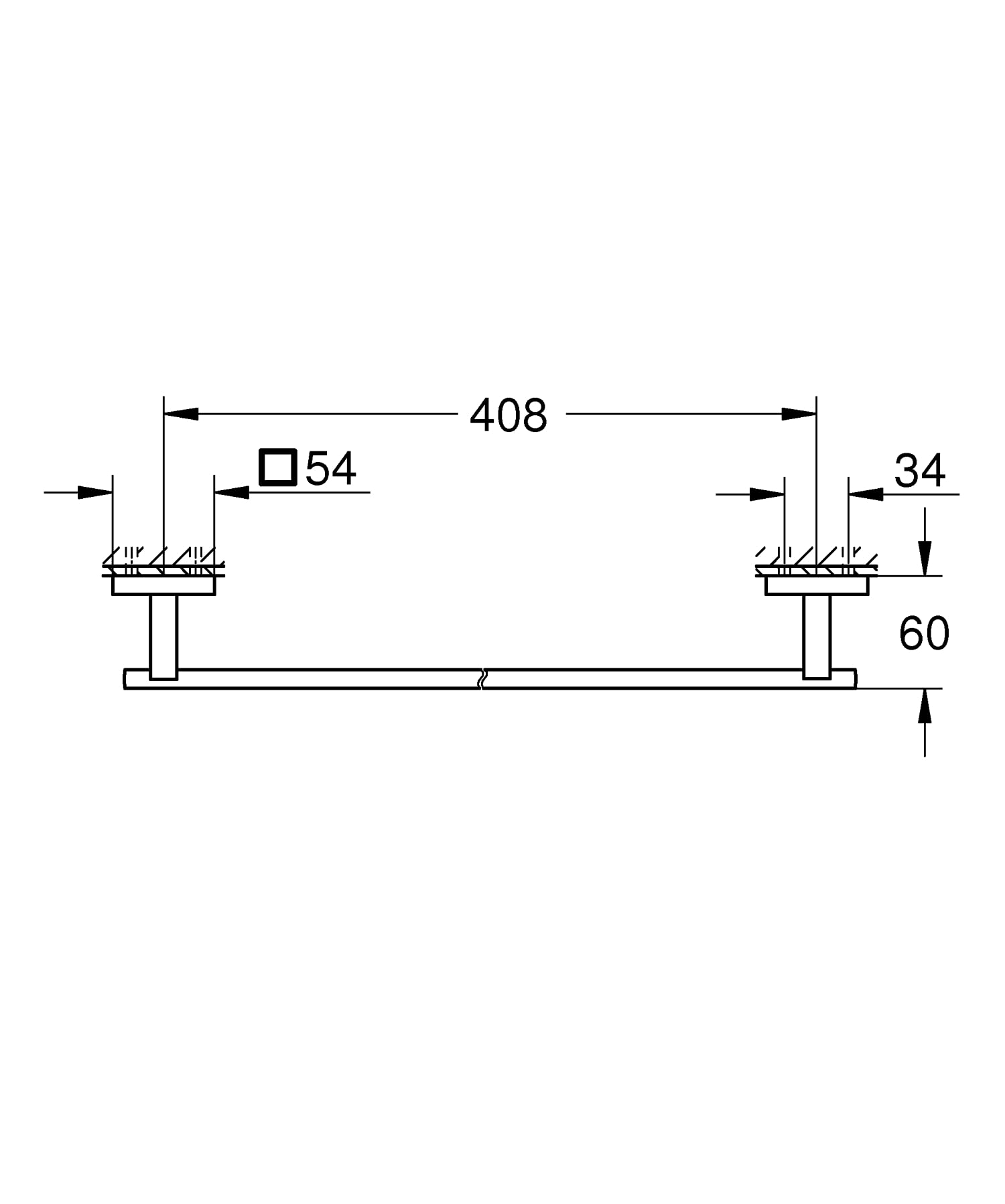 GROHE Start Cube 40987000 porta asciugamani cromo 450 mm