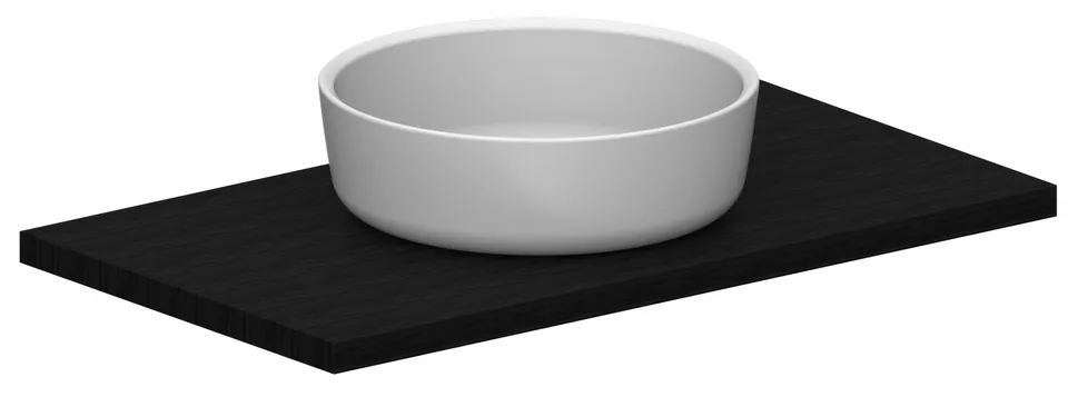 Scarabeo Mizu 45 lavabo da appoggio tondo bianco ceramica