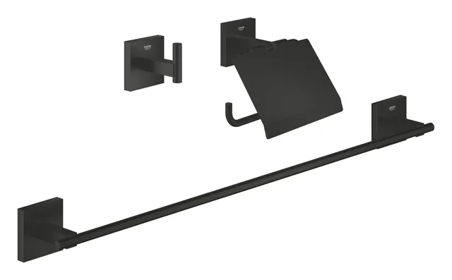 GROHE Start Cube 411242430 set accessori bagno nero opaco 3in1