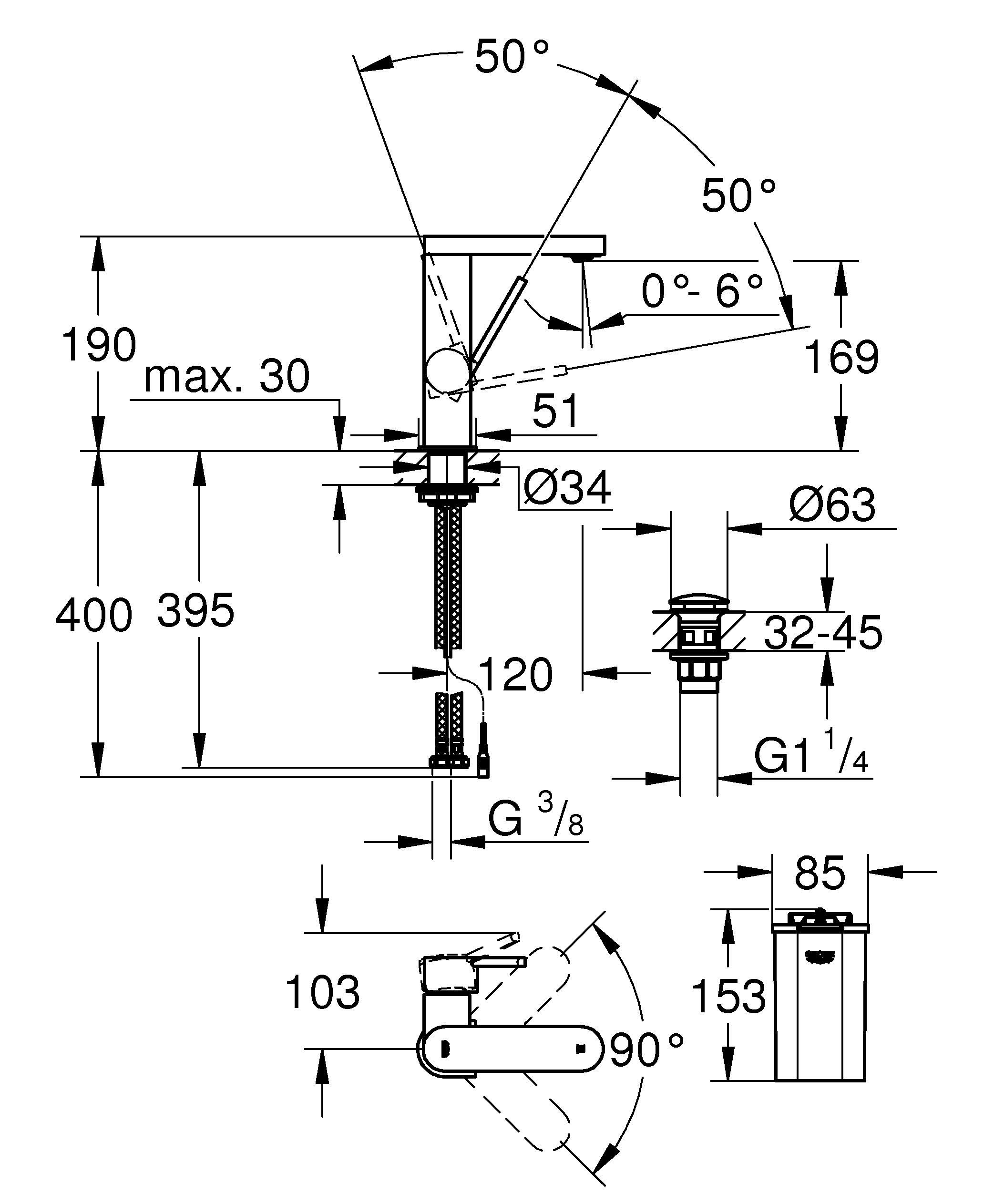 Grohe Plus 23958003 Miscelatore Lavabo M con Display