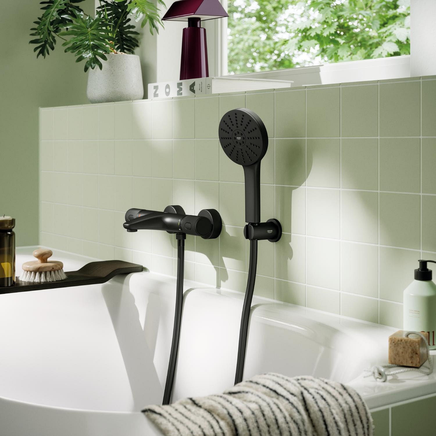 GROHE Vitalio Joy+ 120 1348652430 set doccia nero opaco 3 getti