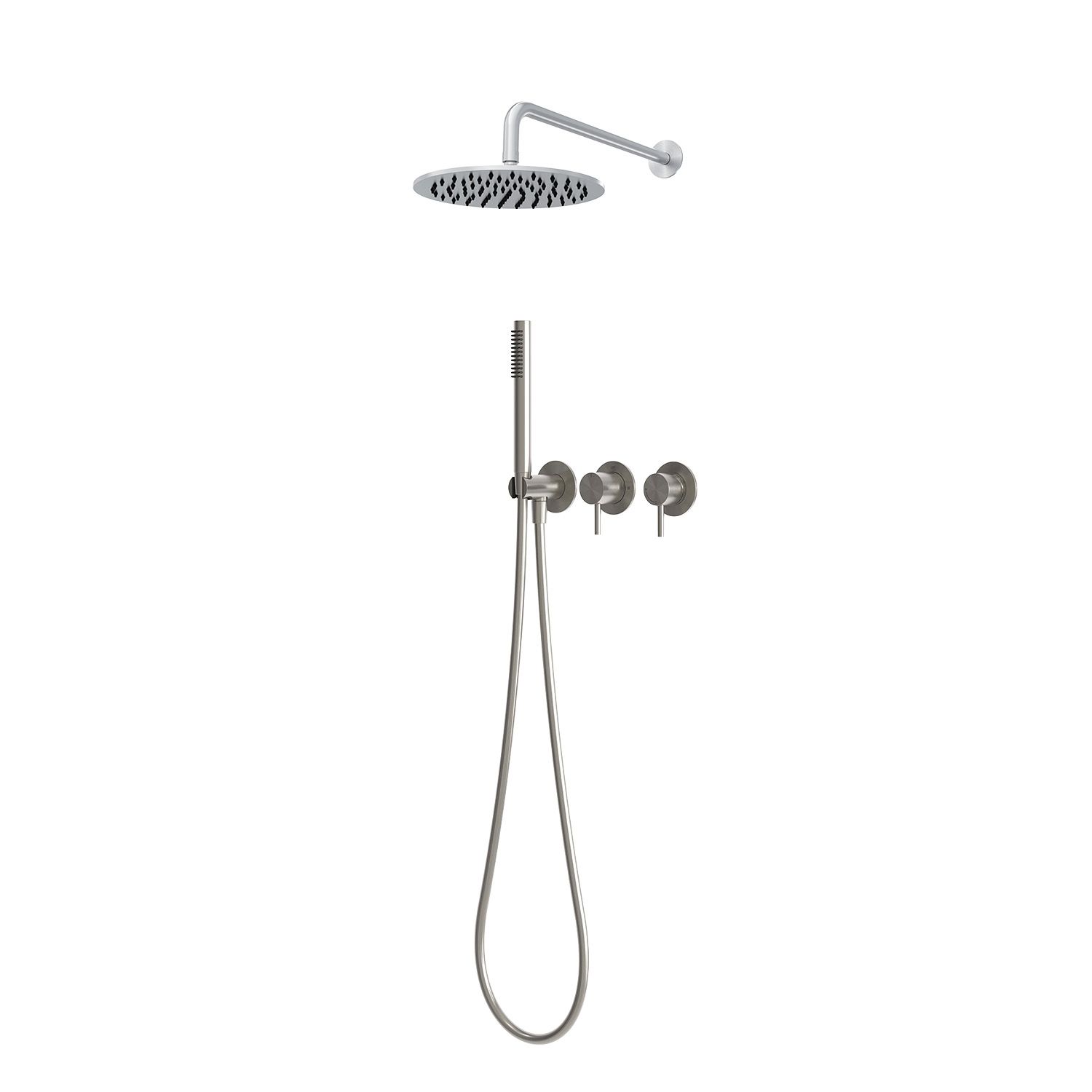 Sined Kit Doccia Parete Acqua Fredda 25 inox 316L da incasso