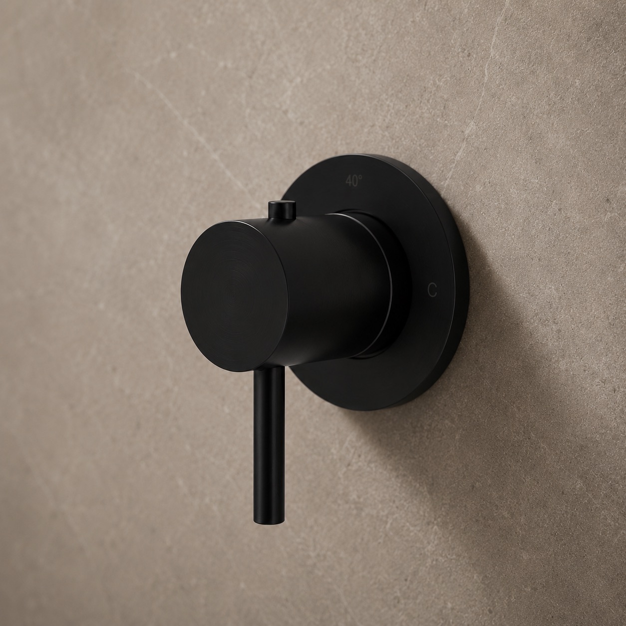 Sined Levante Miscelatore Doccia Termostatico Nero Inox