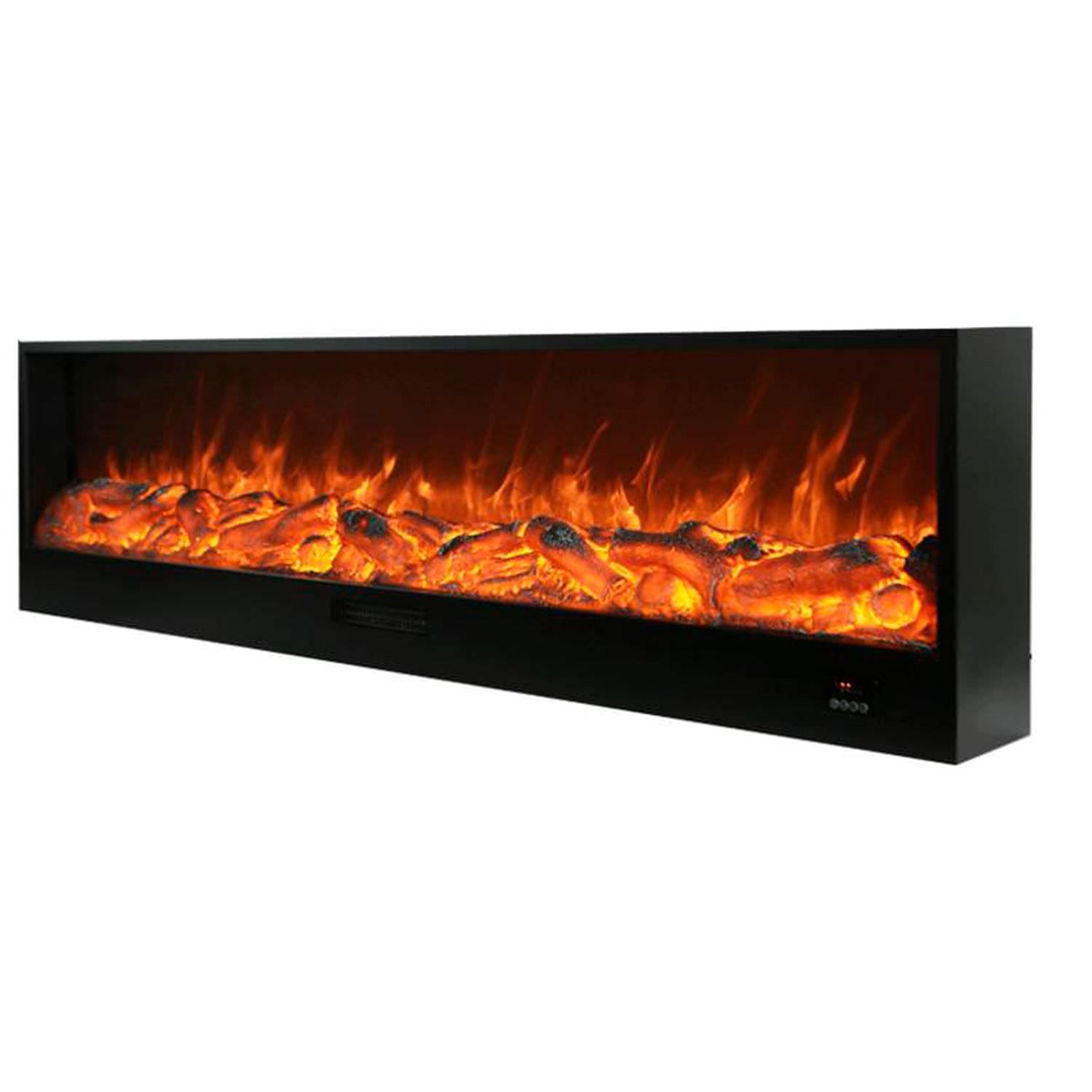 Sined Amiata 180 caminetto elettrico nero 180 cm