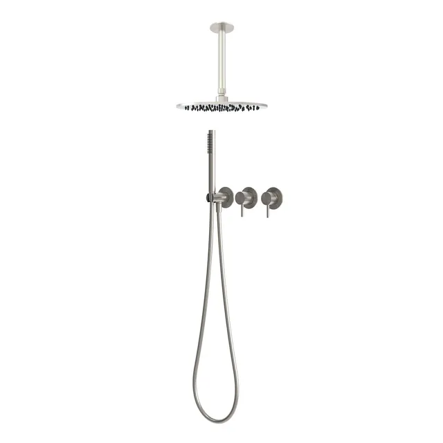 Sined kit doccia soffitto acqua fredda 30 cm inox