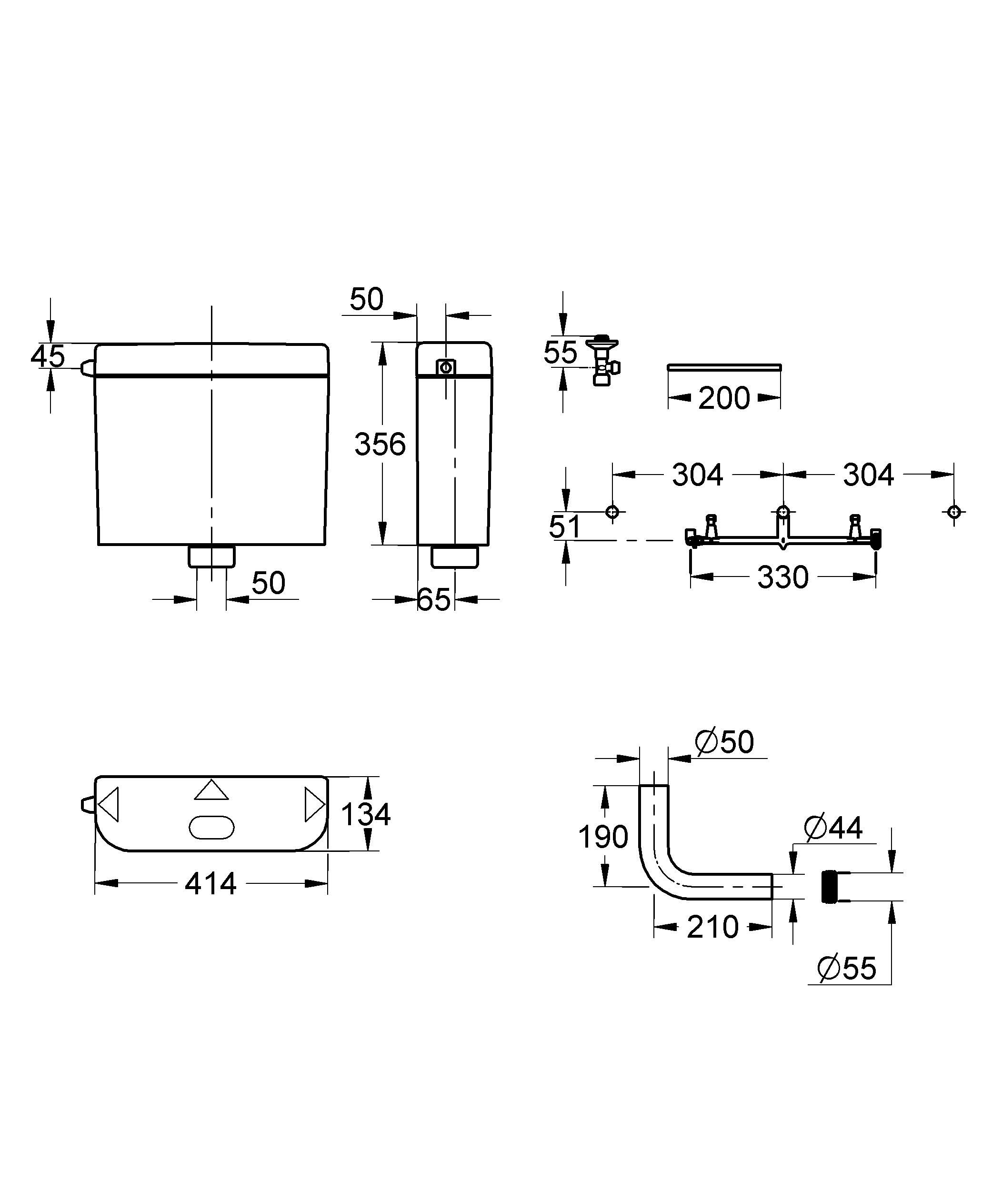 GROHE Rapid SL 37406SH0 cassetta WC bianca 6-9 litri