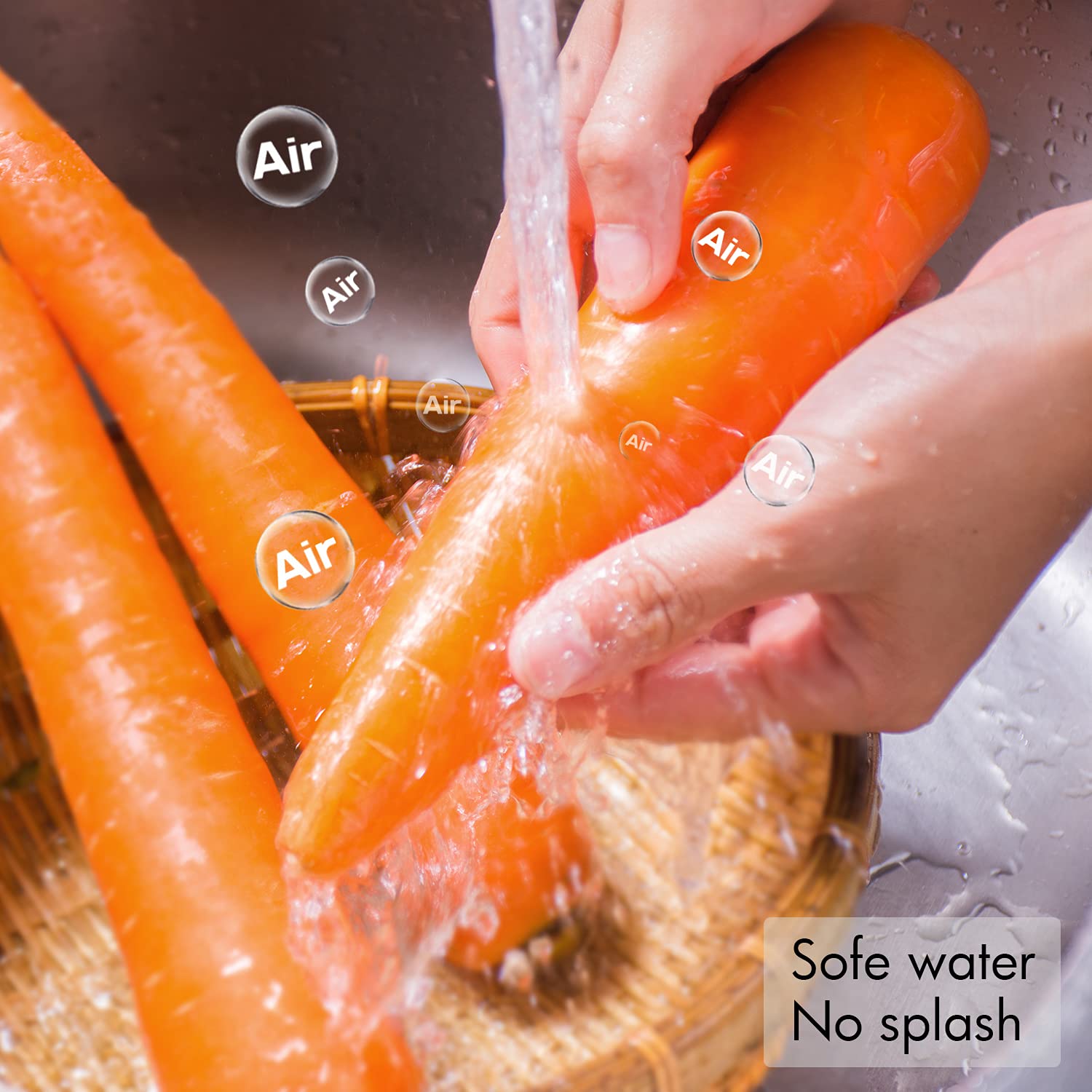 Solvex rubinetto cucina acciaio inox leva singola 360°