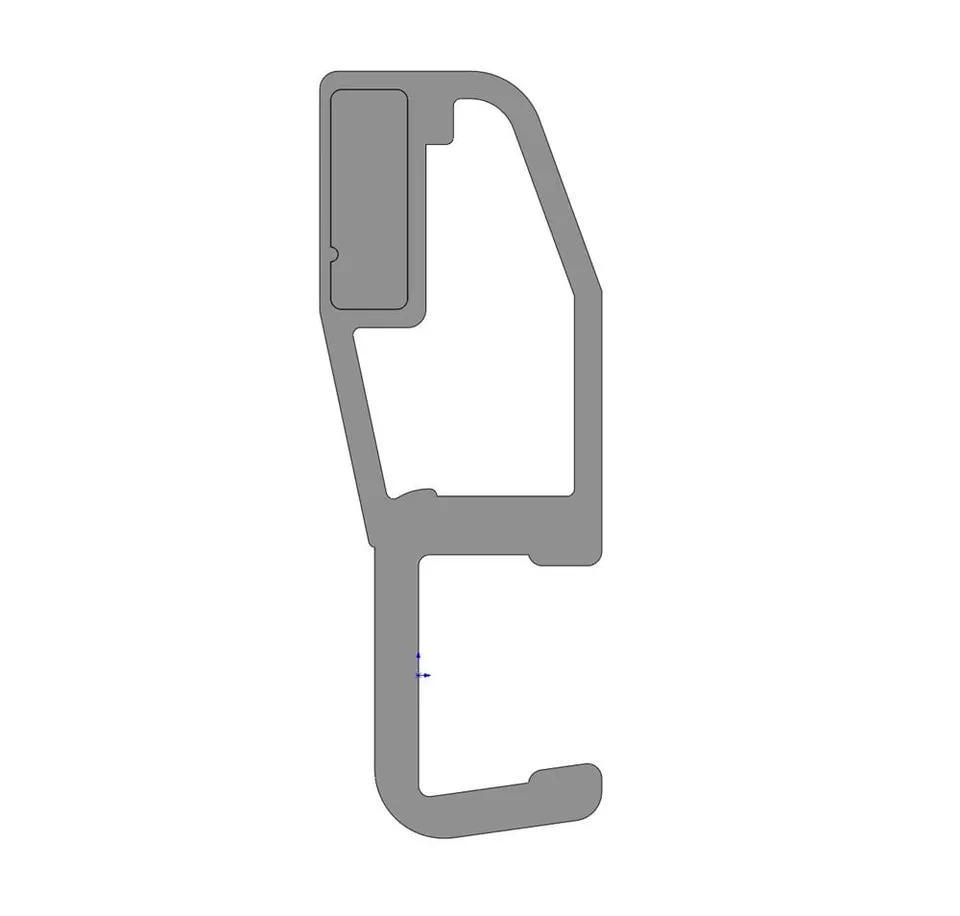 Vismaravetro 7000 ZQ-ZN 180 guarnizione magnetica doccia nera