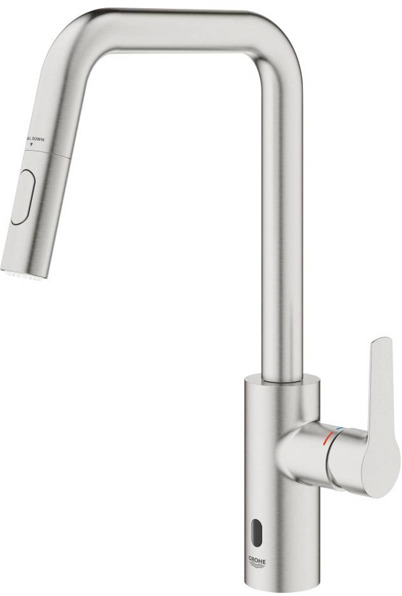 GROHE Start miscelatore cucina ibrido sensore cromo spazzolato