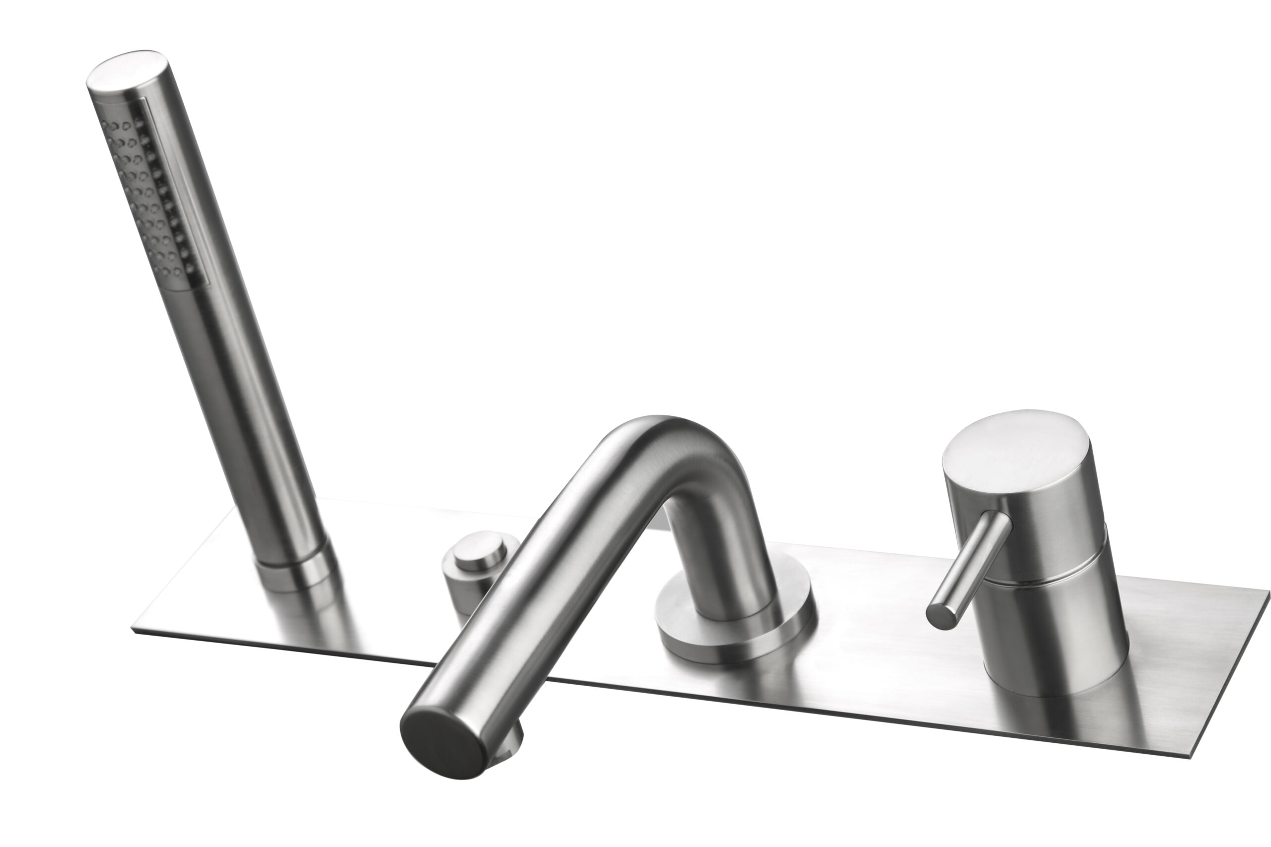 Tubico Tevere miscelatore bordo vasca inox 150 mm