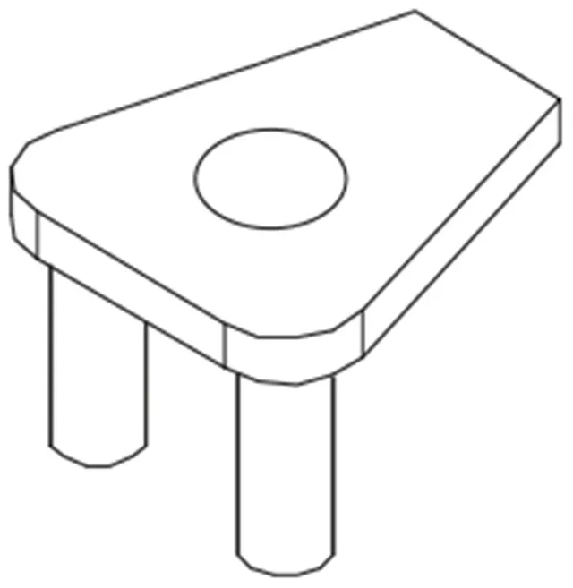 Vismaravetro Plurimo Emme NP piastrina cromata 2 perni