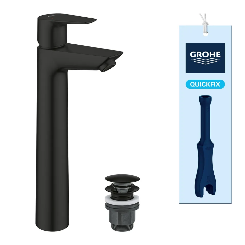 GROHE Start Edge miscelatore lavabo alto XL nero opaco