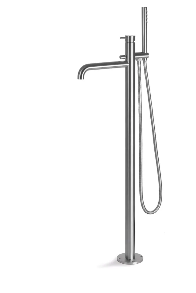 Tubico Nilo miscelatore lavabo freestanding acciaio inox