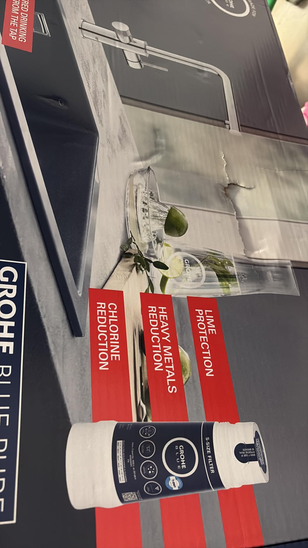 GROHE Blue Pure Minta miscelatore cucina cromo doccetta estraibile