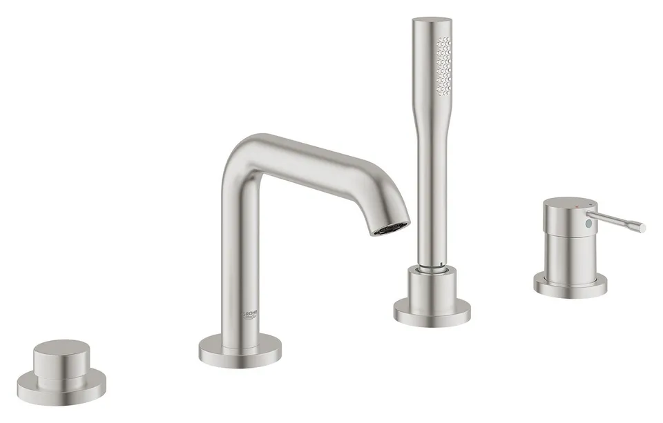 GROHE Essence 19578DC1 Rubinetto Vasca 4 Fori Acciaio