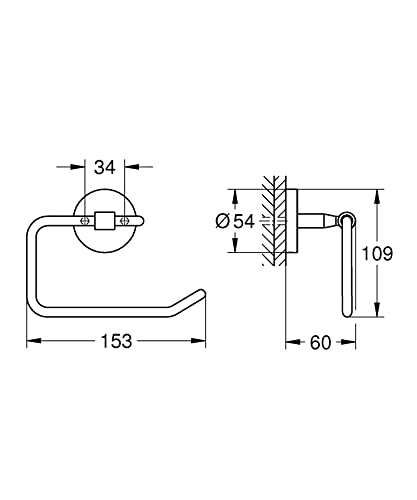 Grohe Start Cosmopolitan 41165000 portarotolo cromo