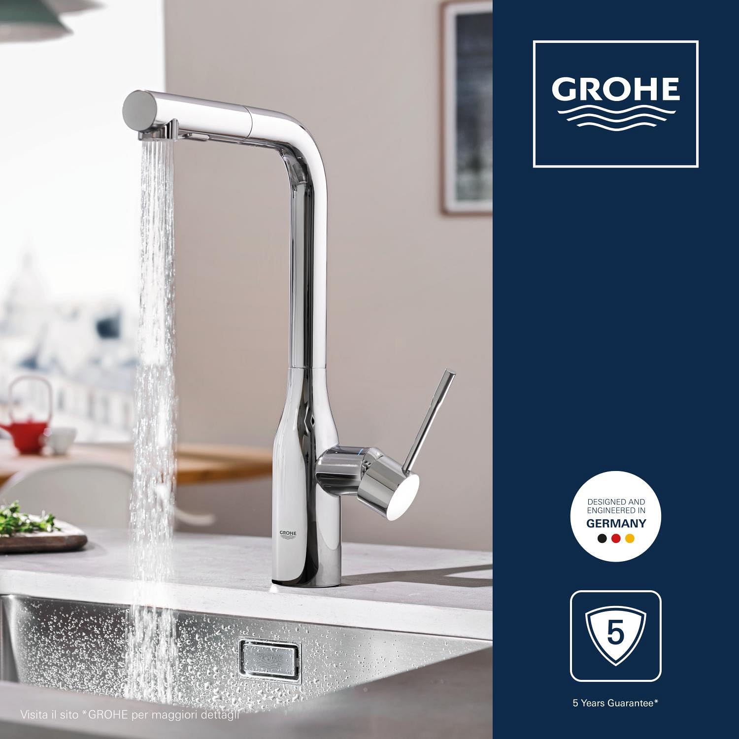 GROHE Essence 30270000 rubinetto cucina cromo estraibile