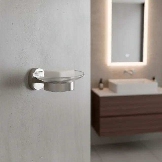 Sined Levante portasapone a muro inox satinato