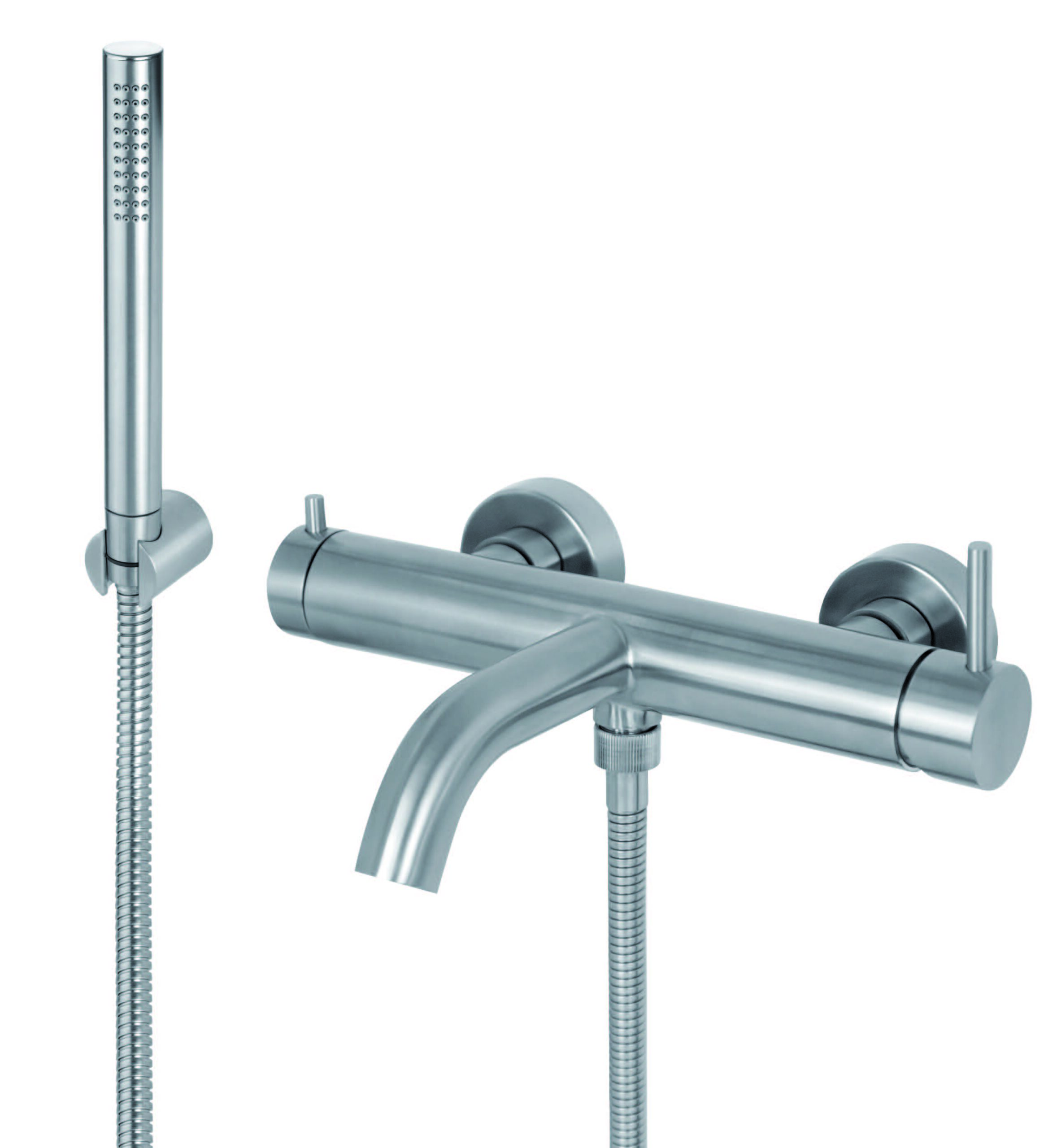 Tubico Nilo gruppo vasca esterno inox satinato