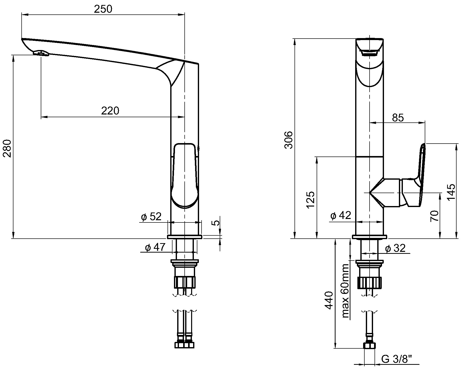 Schmiedl Vido GS39174P Miscelatore cucina canna girevole