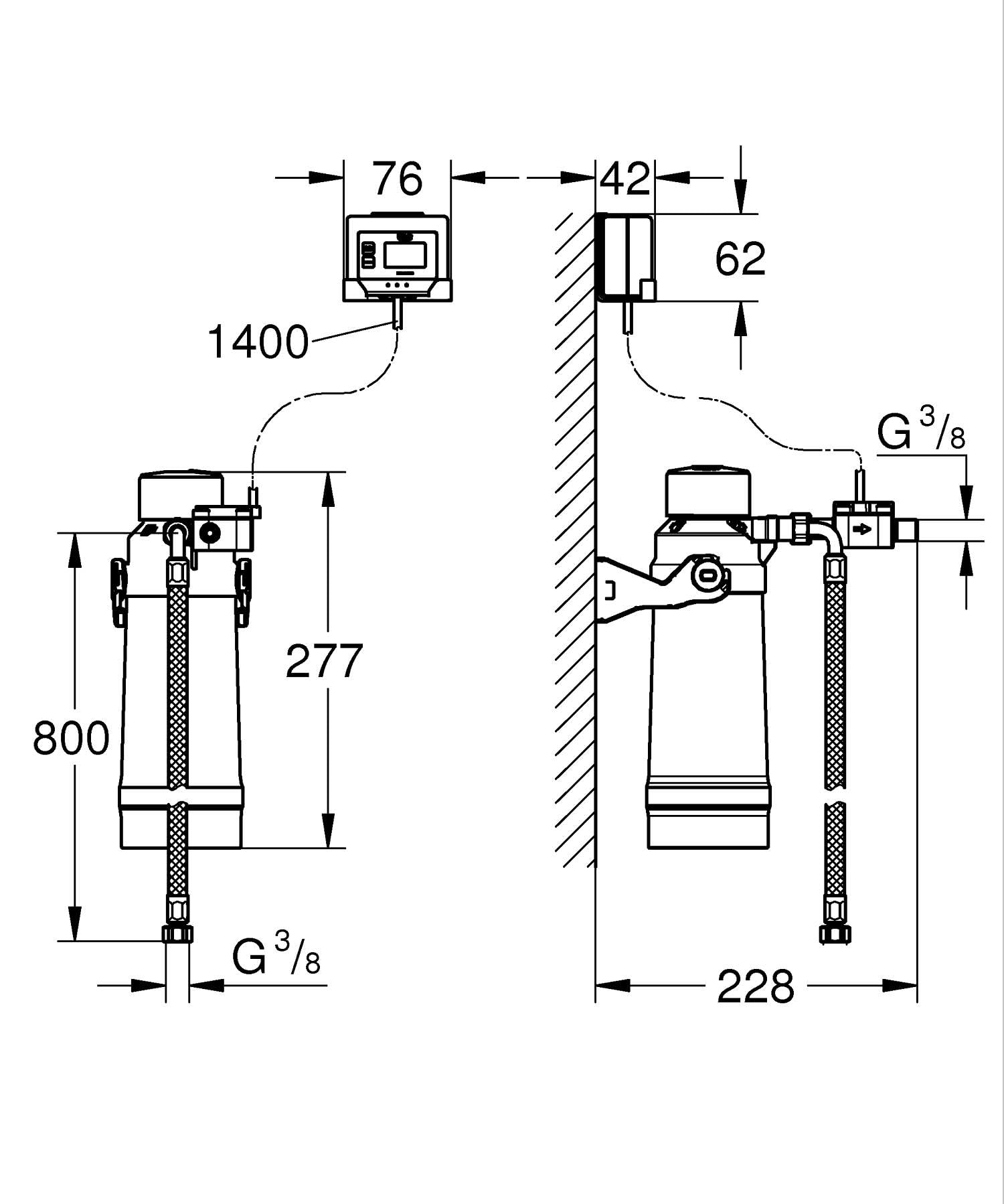 GROHE Blue 40438001 Set Filtro Acqua Taglia S con Contalitri