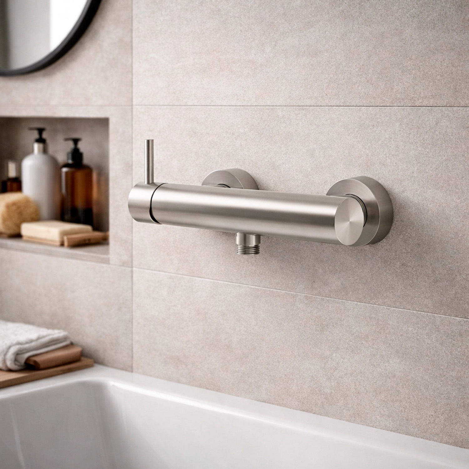 Sined Levante miscelatore doccia a muro inox satinato