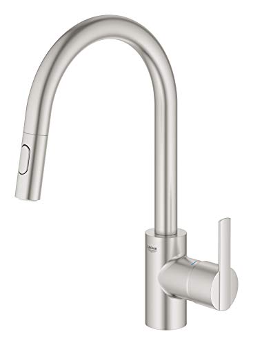 GROHE Feel 31486DC1 miscelatore cucina acciaio satinato bocca alta