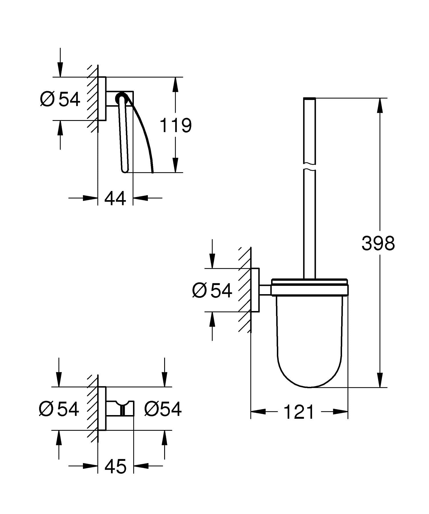 GROHE Start 41204000 set accessori bagno 3 in 1 cromo