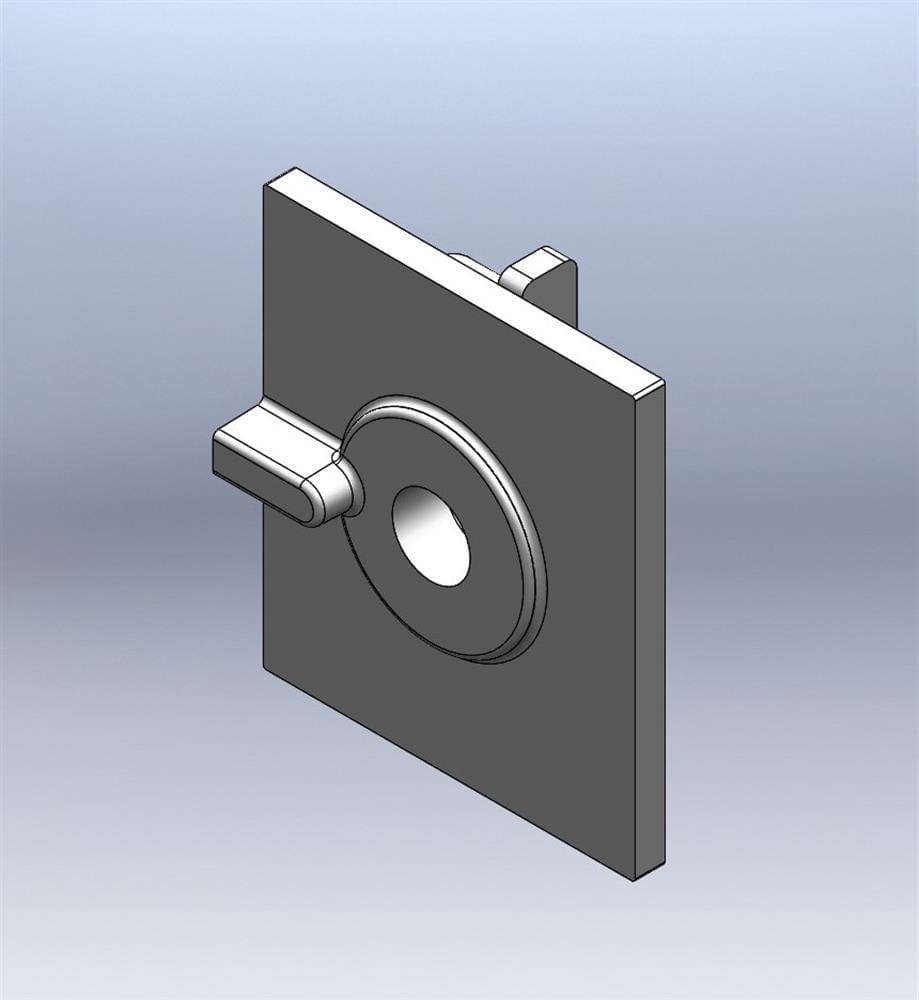 Vismaravetro supporto anta forata argento satinato box doccia