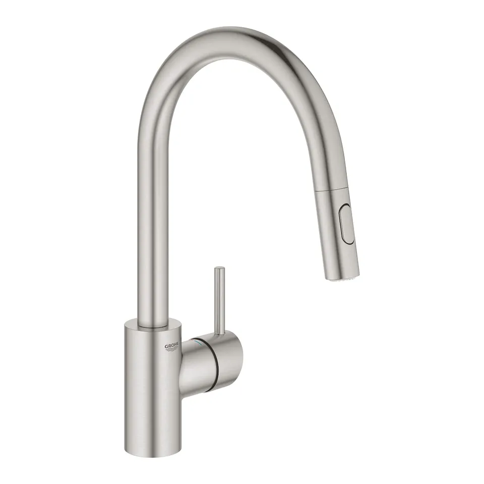 Grohe Eurocube 31483DC2 miscelatore cucina acciaio doccetta