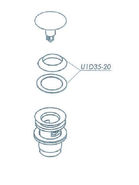 Schmiedl GS710512P piletta lavabo push 5/4