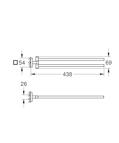 GROHE Start Cube 409762430 portasciugamani nero opaco 438 mm