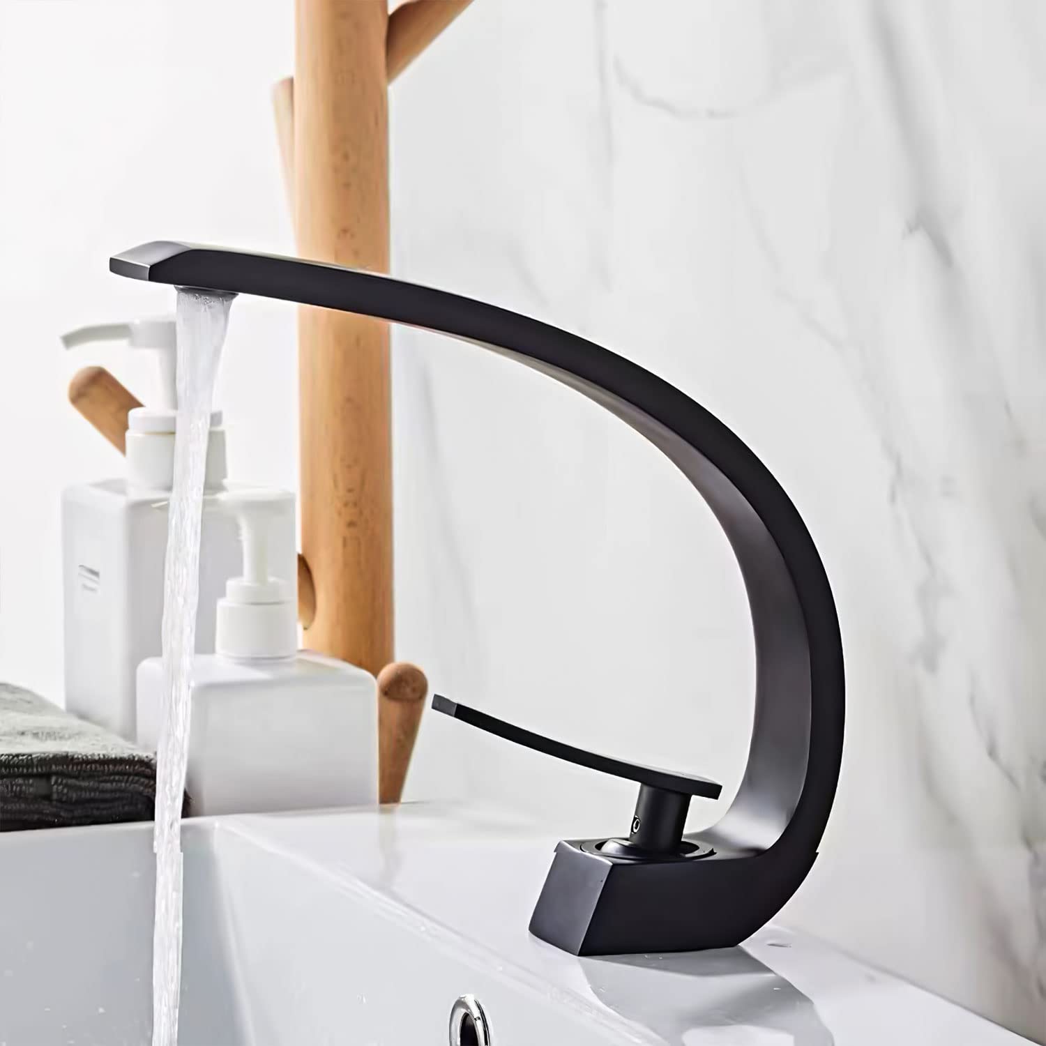 Solvex SP-12017-N rubinetto lavabo nero in ottone
