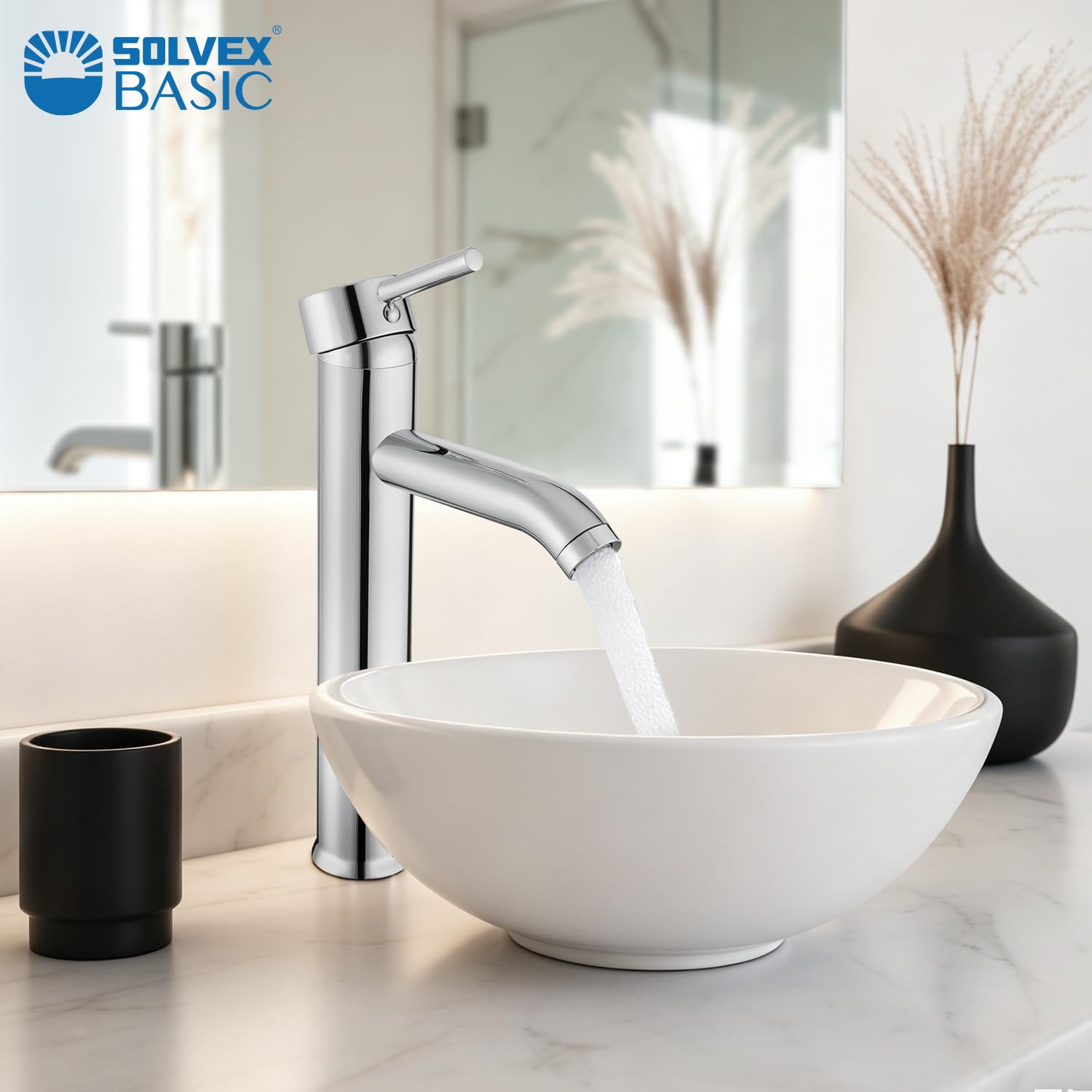 Solvex SF-11801 miscelatore lavabo acciaio cromato