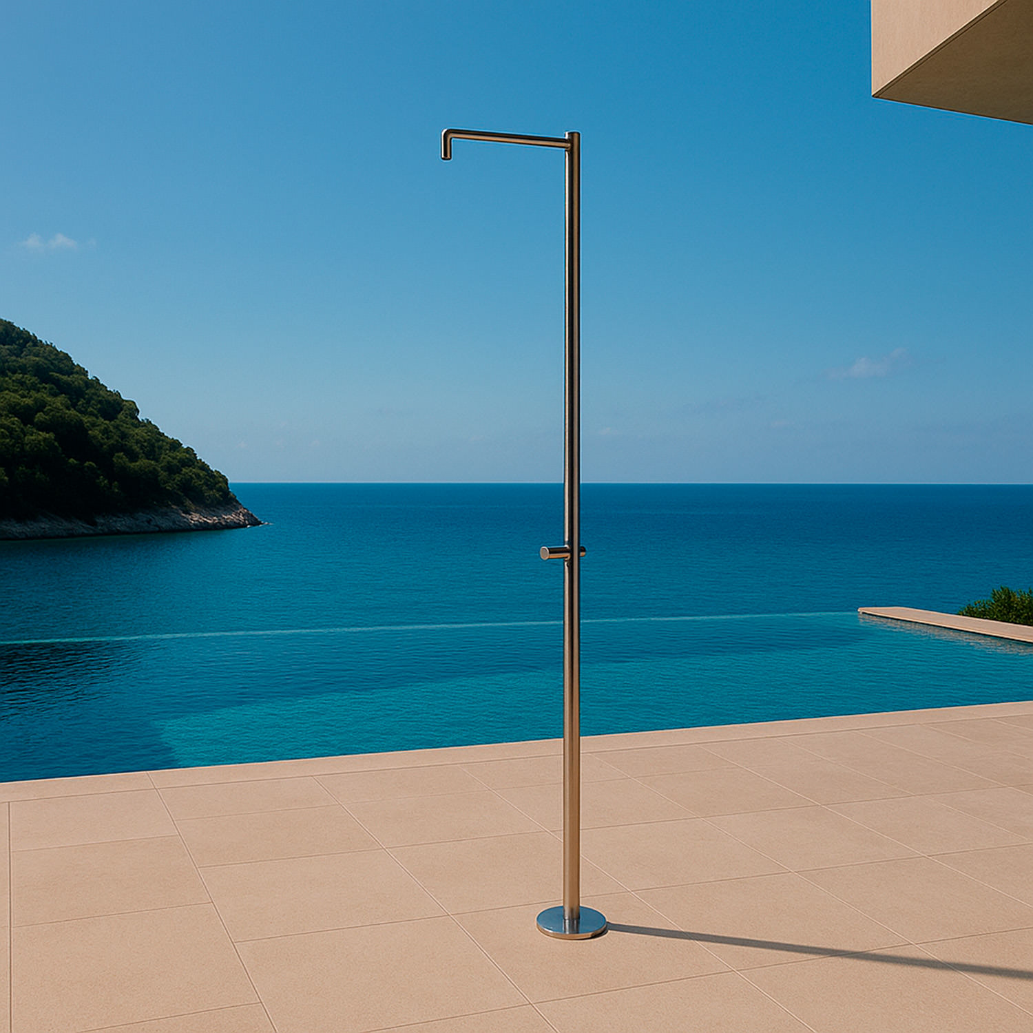 Sined Inox Monocolo doccia da esterno acqua fredda con timer