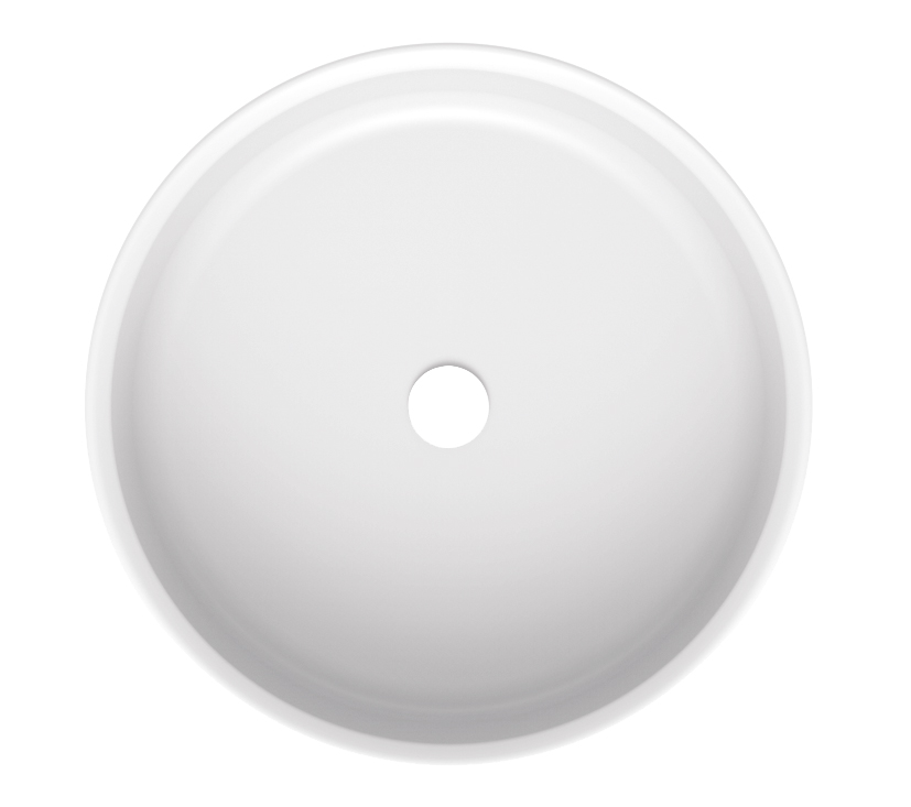 Scarabeo Mizu 45 lavabo da appoggio tondo bianco ceramica