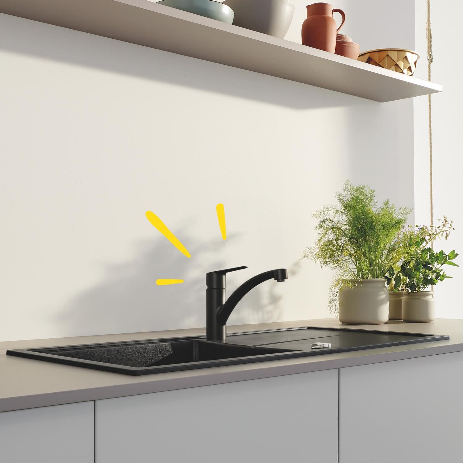 GROHE Start 305302432 rubinetto cucina nero opaco