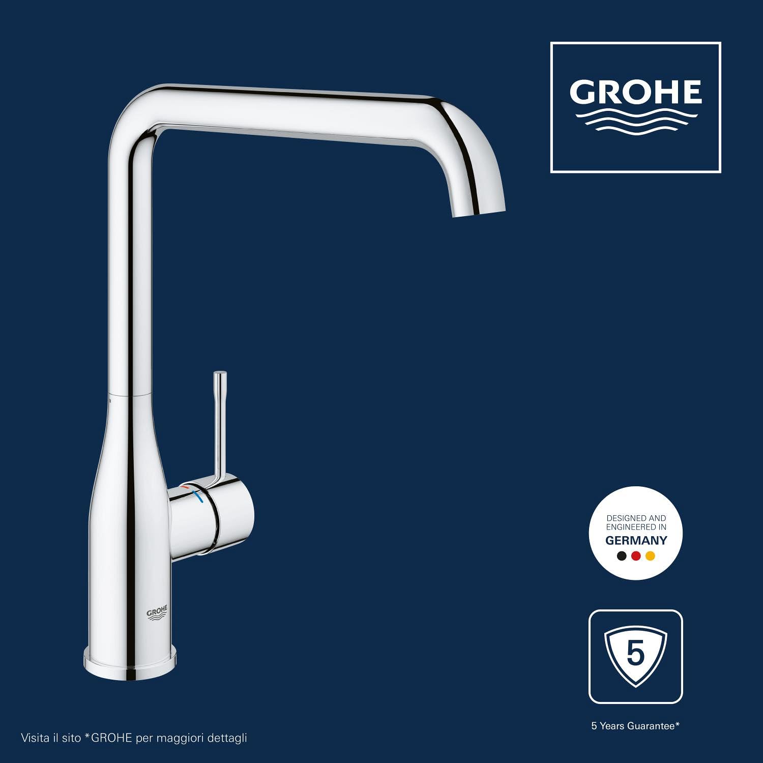 Grohe Essence 30269000 Miscelatore Cucina Cromato Monocomando