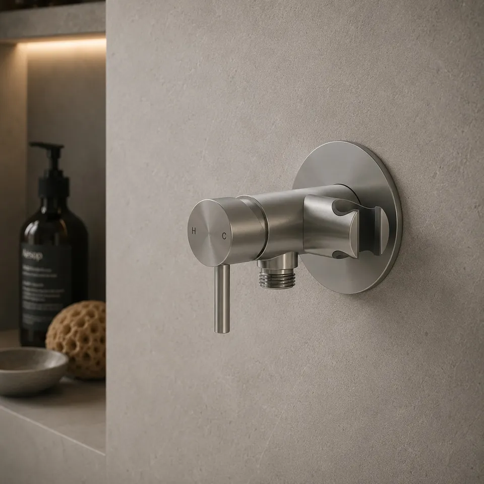 Sined MISCELATORE-MURO-ATTACCO-DOCCINO-LEVANTE-INOX miscelatore