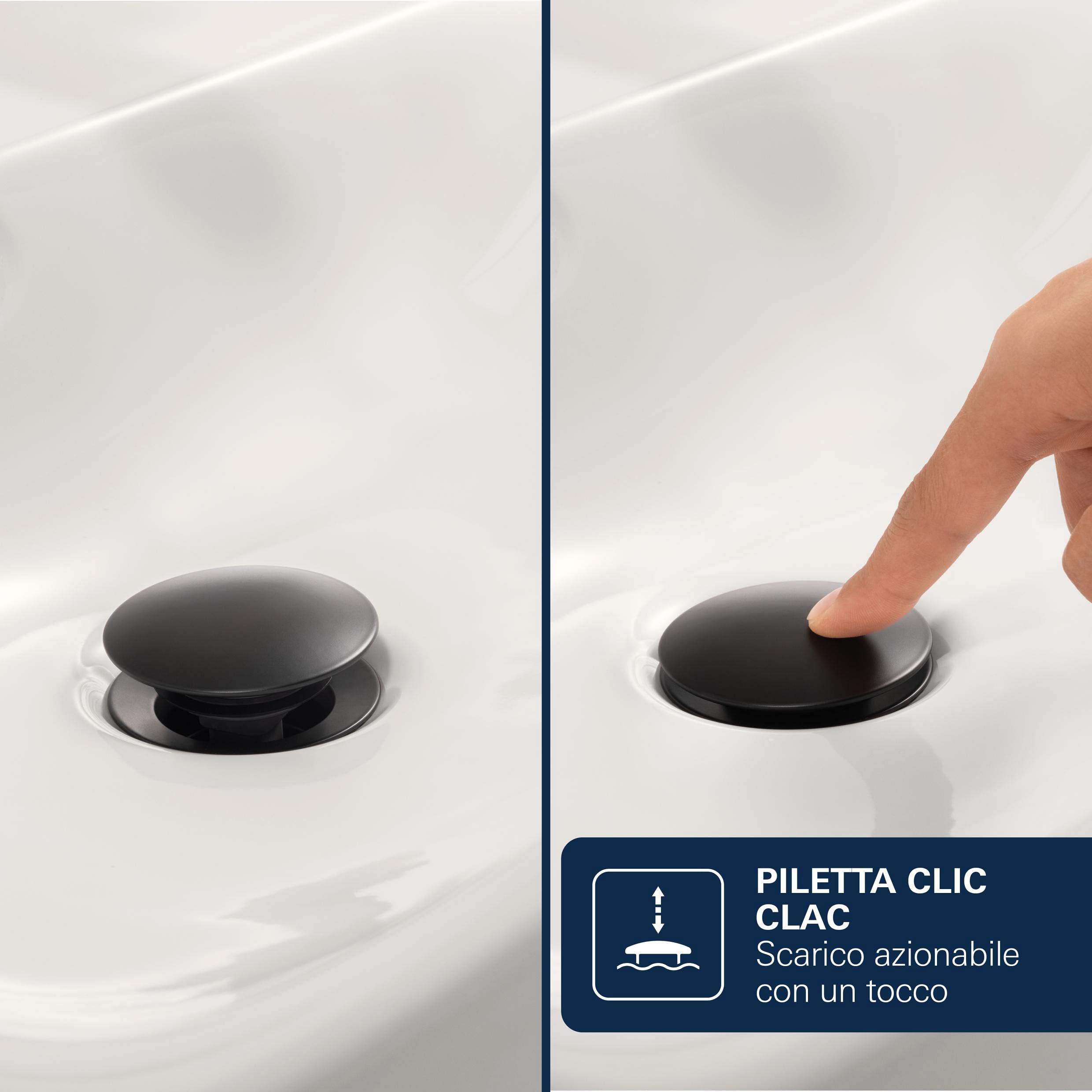 Grohe Start Edge Miscelatore Lavabo S Nero Opaco Push-Open