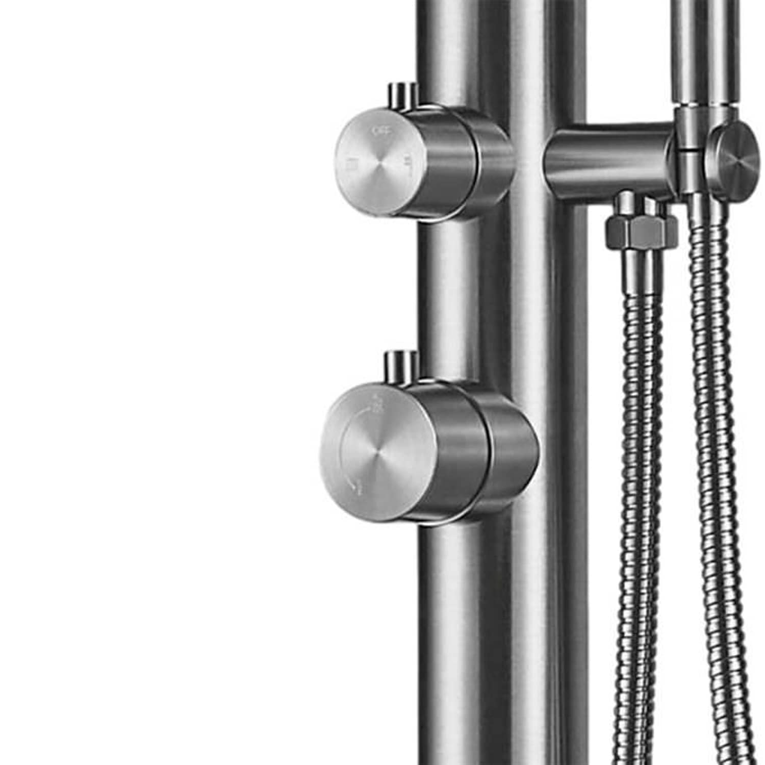 Sined Pula doccia da giardino calda e fredda inox 230 cm