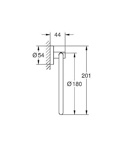Grohe Start QuickFix 411742430 anello portasciugamani nero 200 mm