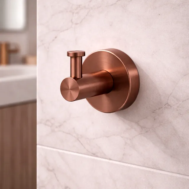 Sined Levante gancio a muro singolo oro rosa inox 316L PVD