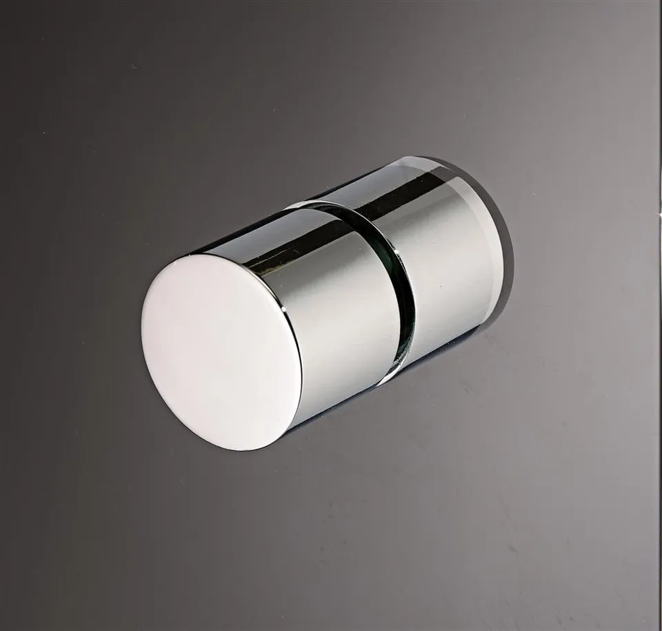 Vismaravetro Linea P3T coppia pomoli argento satinato