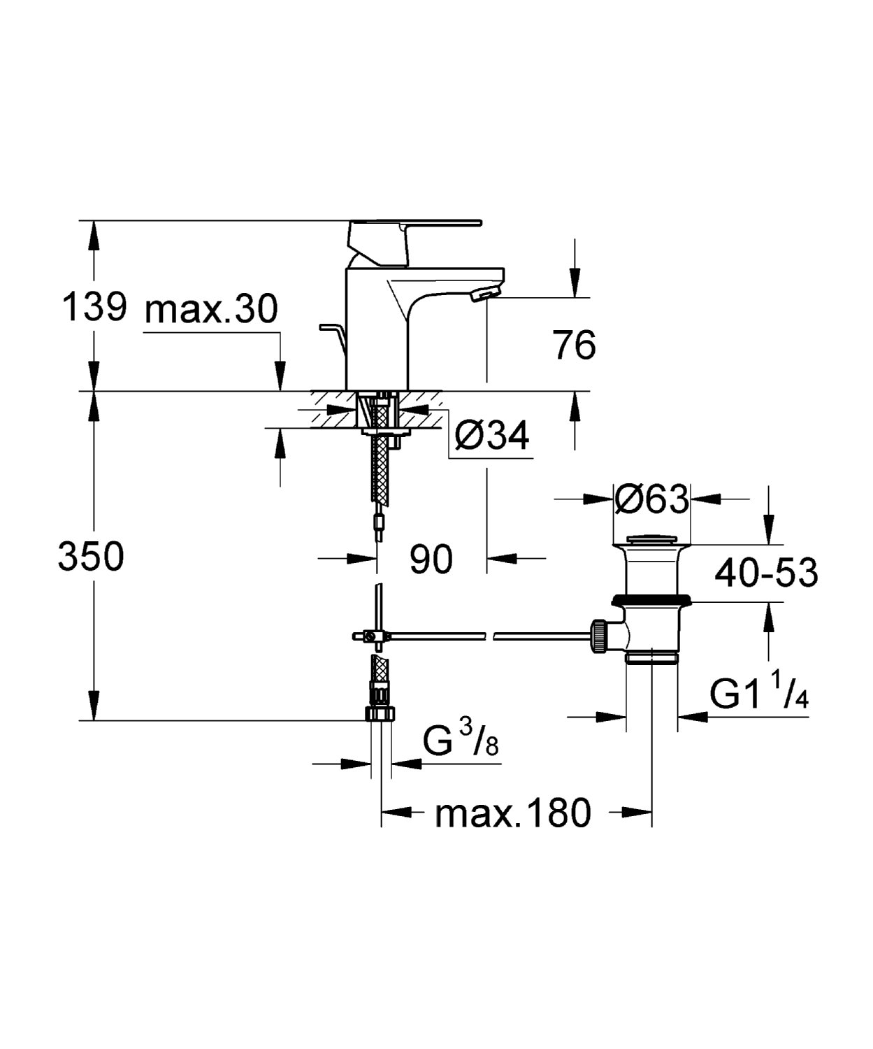 GROHE Essence miscelatore lavabo 32883000 cromo
