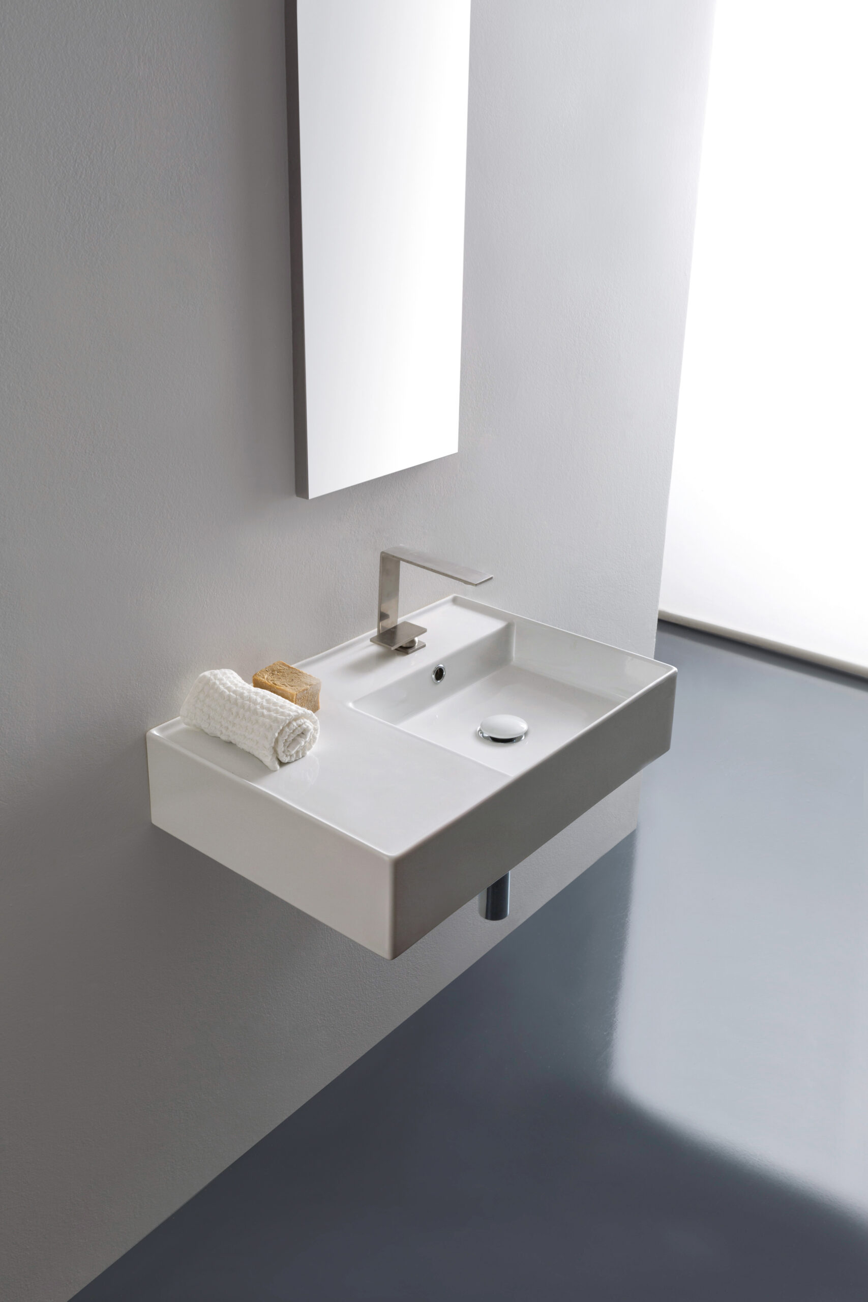 Scarabeo Teorema 2.0 60 Shelf SX lavabo bianco