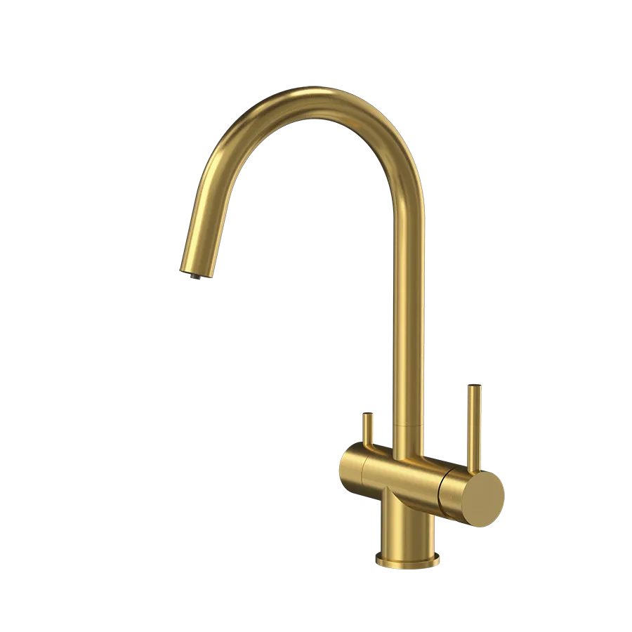 Tubico Kitchen River miscelatore cucina 3 vie PVD Gold