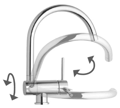 Schmiedl Tip GS39182P miscelatore cucina ribaltabile